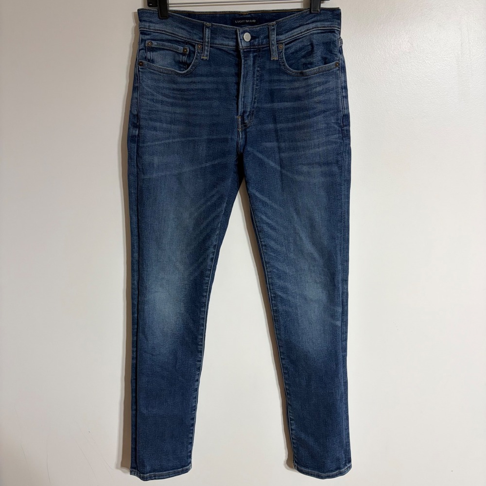 Lucky‎ Brand 121 Slim Straight Mens Blue Denim Jeans 31x32 Medium Wash